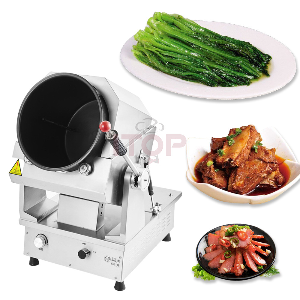 Commercial Intelligent Electric Automatic Egg Fried Rice Cooking Auto Drum Rotating Gas Electric Fried Rice Robot Wok Machine