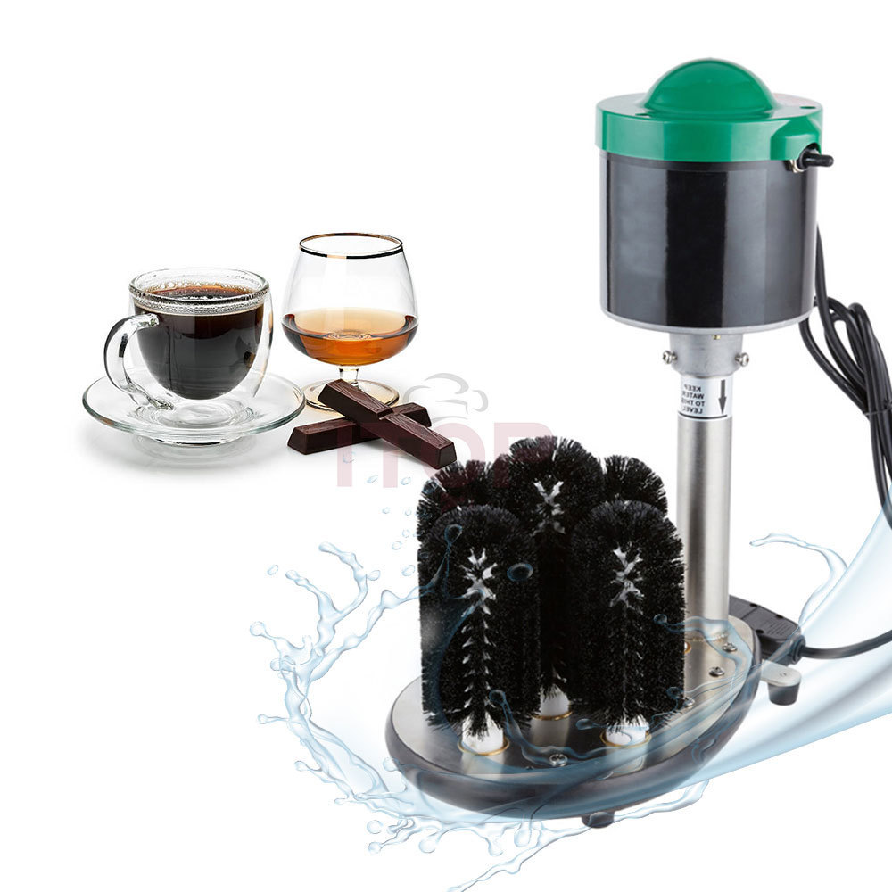 Electric Cup Washer 5 Heads Glasses Bar Restaurant Cafe Glass Edge Polishing Machine 240V Bottle Glass Cleaner Wine Cup Washer