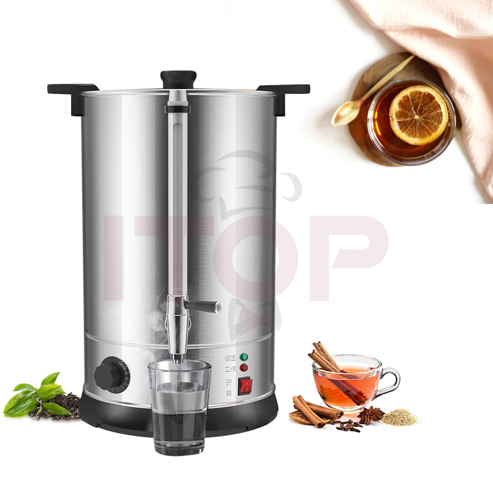 Factory Large Electric Hot Water Boiler With Dispenser Stainless Steel Electric Kettle Boil Dry Protect Water Boiler Heater Urn