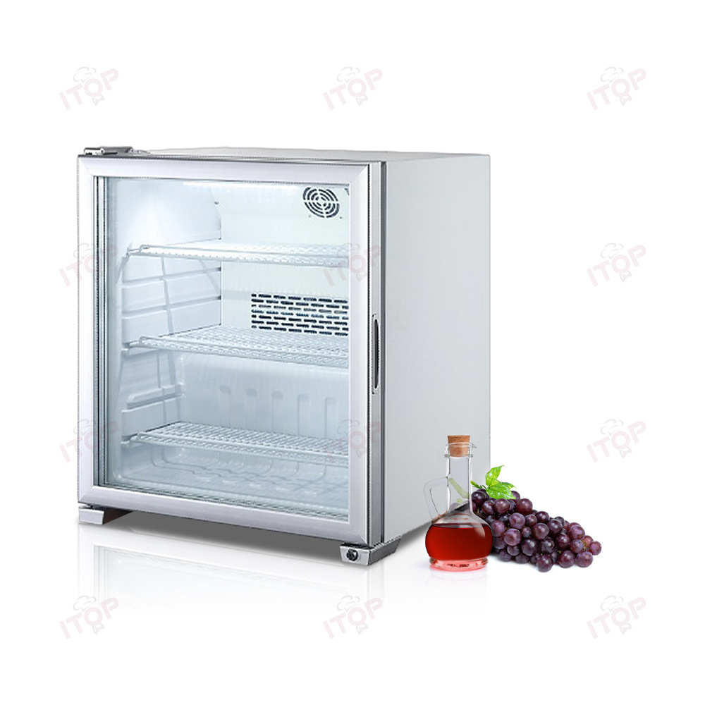 Most Popular Portable Ice Cream Refrigeration Bar Fridge Glass Door Display Cooler