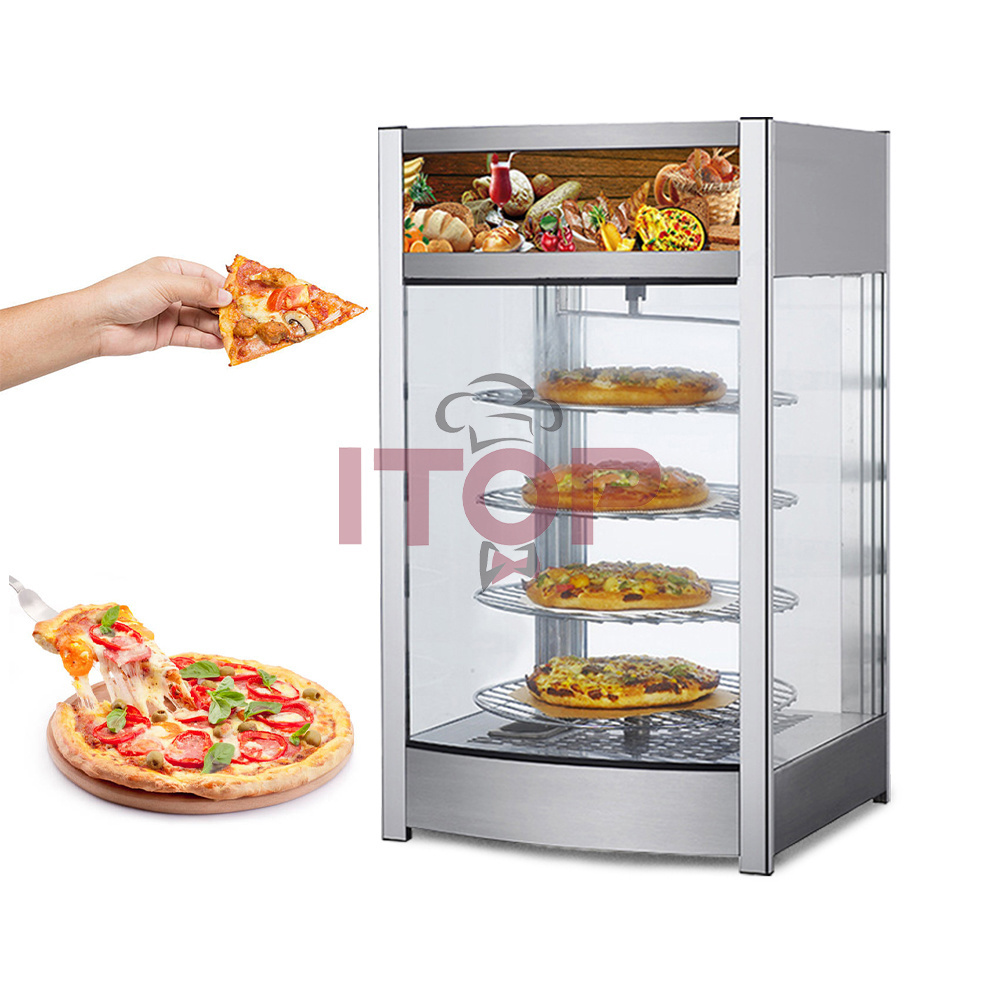 Glass Door 4 Layers Buffet Server Fried Chicken Thermal Food Display Warmer