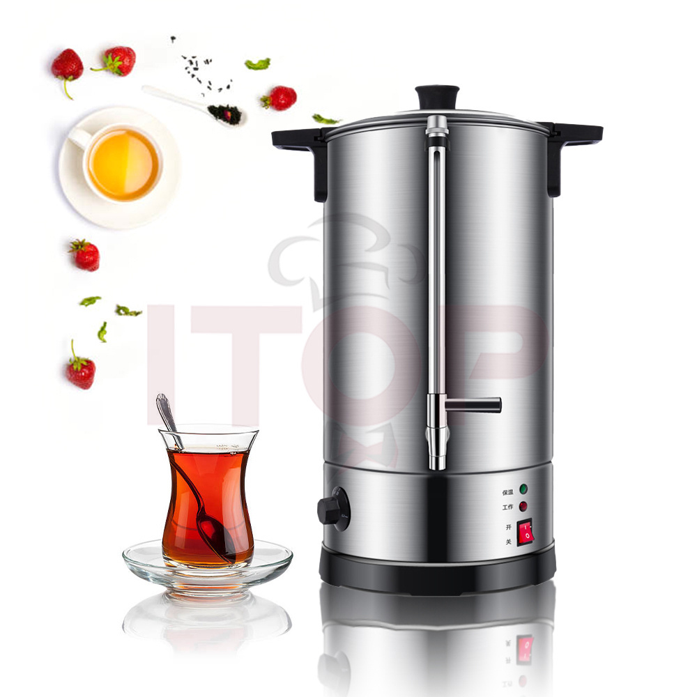 Factory Large Electric Hot Water Boiler With Dispenser Stainless Steel Electric Kettle Boil Dry Protect Water Boiler Heater Urn