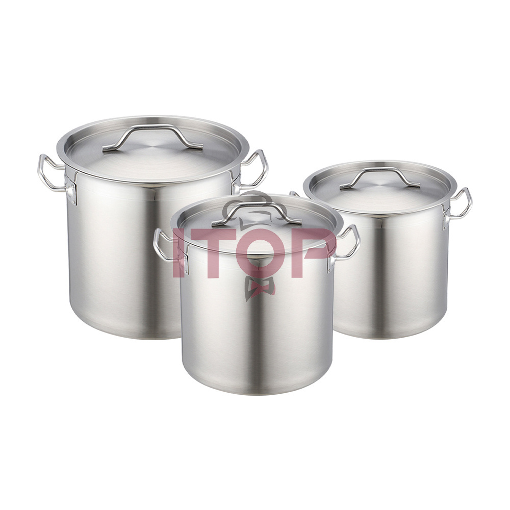 21L Stainless Steel Big Soup Pot Soup Bucket Large Capacity Ember sup baja tahan karat for Hotel Restaurant or Canteen