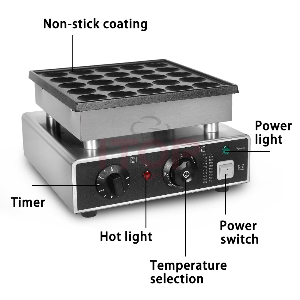 Snack Machines Commercial Poffertjes Making Waffle Makers Machine Electric Dutch Mini Pancake Maker With 36 Holes