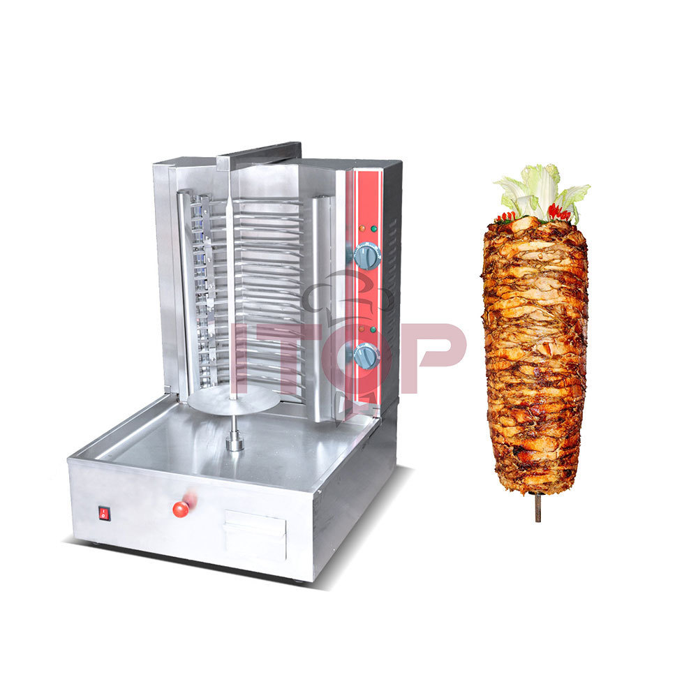 Factory Price Electric 5200W Meat Small Auto Kebab Skewer Machine Meat Dicing  Skewer Doner Souvlaki Machine