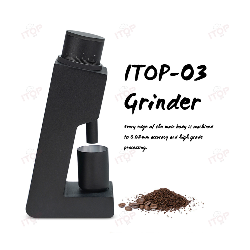 ITOP Espresso Electric Burr Coffee Food Grinder Machine Anti-jump 48mm 6-Core Conical Wheel Burr Grinder