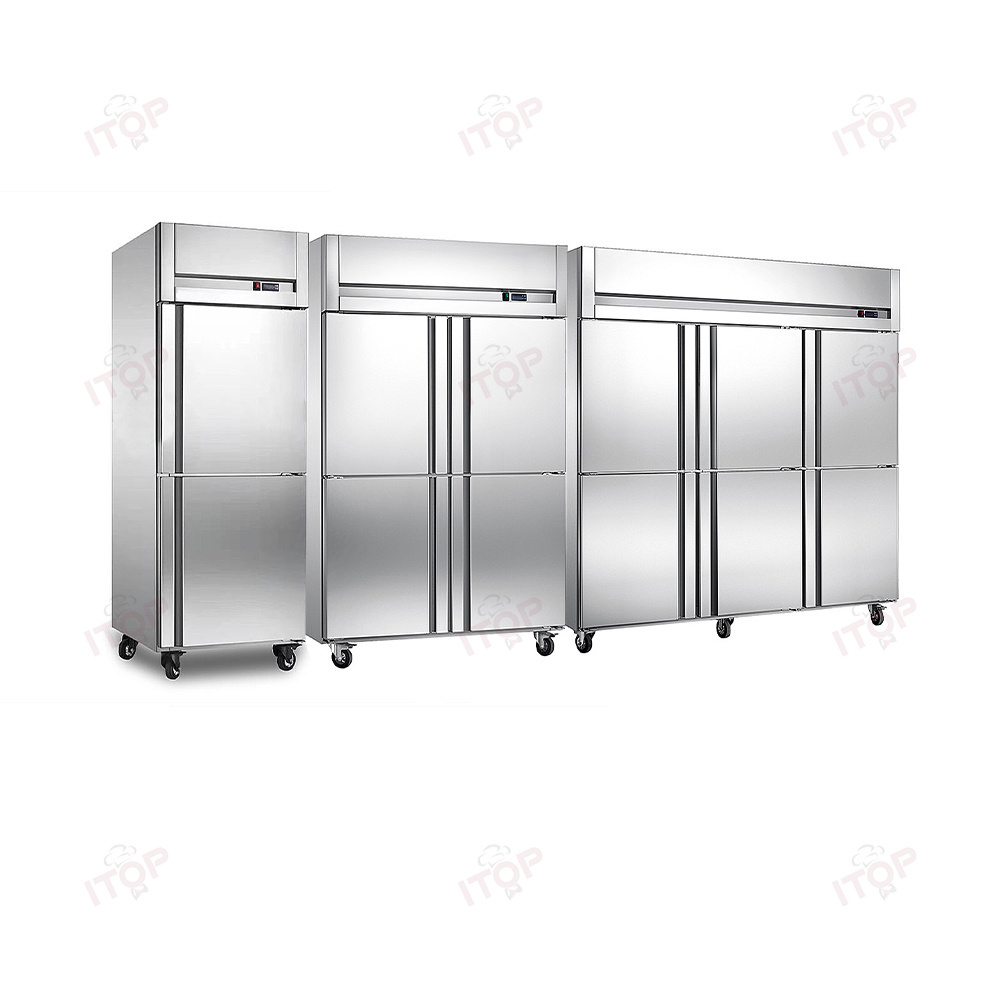 Manufacturer Commercial 6 Doors Refrigerator Singletemperature Freezer And Chiller China Steel Stainless