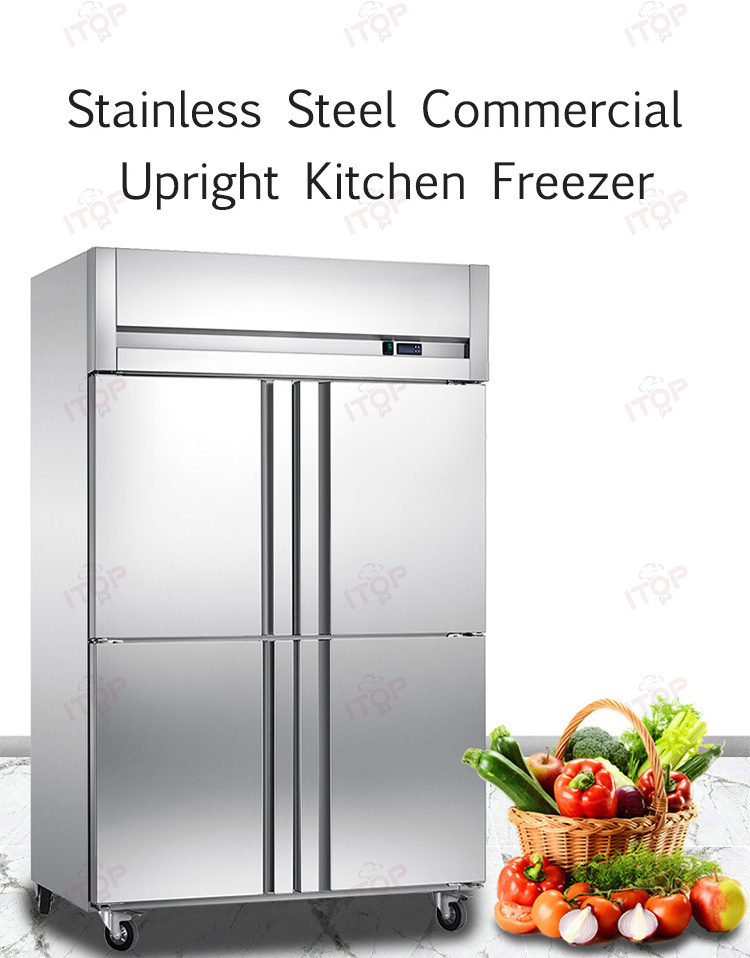 Manufacturer Commercial 6 Doors Refrigerator Singletemperature Freezer And Chiller China Steel Stainless