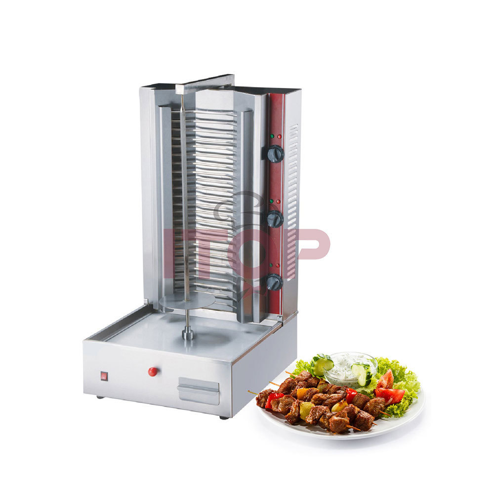 Factory Price Electric 5200W Meat Small Auto Kebab Skewer Machine Meat Dicing  Skewer Doner Souvlaki Machine