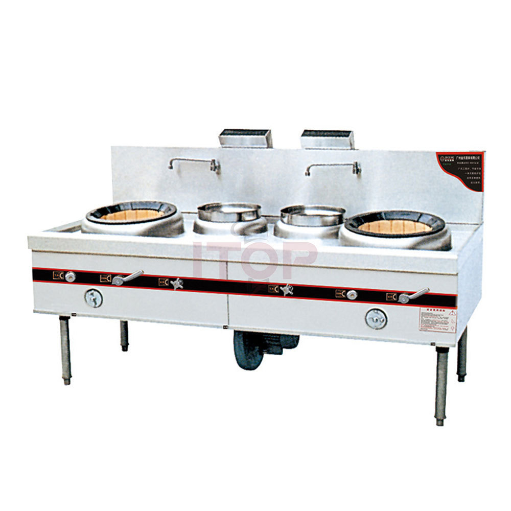 Restaurant equipments chinese wok burner stand Stainless Steel Gas Range supplier gas cooker with burner