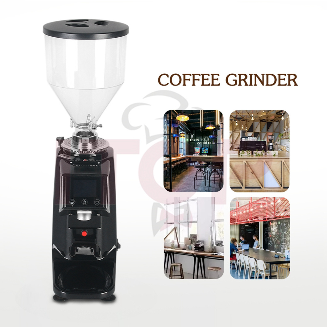 Professional Commercial Ultra Espresso Fine Italian Coffee Grinder Electric Coffee Mill Bean Grinder Flat Burr Grinder