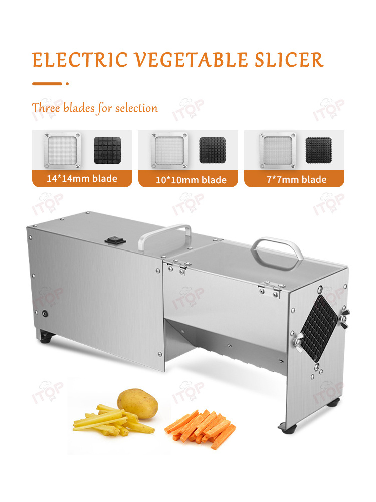 Industrial Commercial Household Electric French Fries Cutting Machine Kitchen Multifunctional Potato Strip Cutter