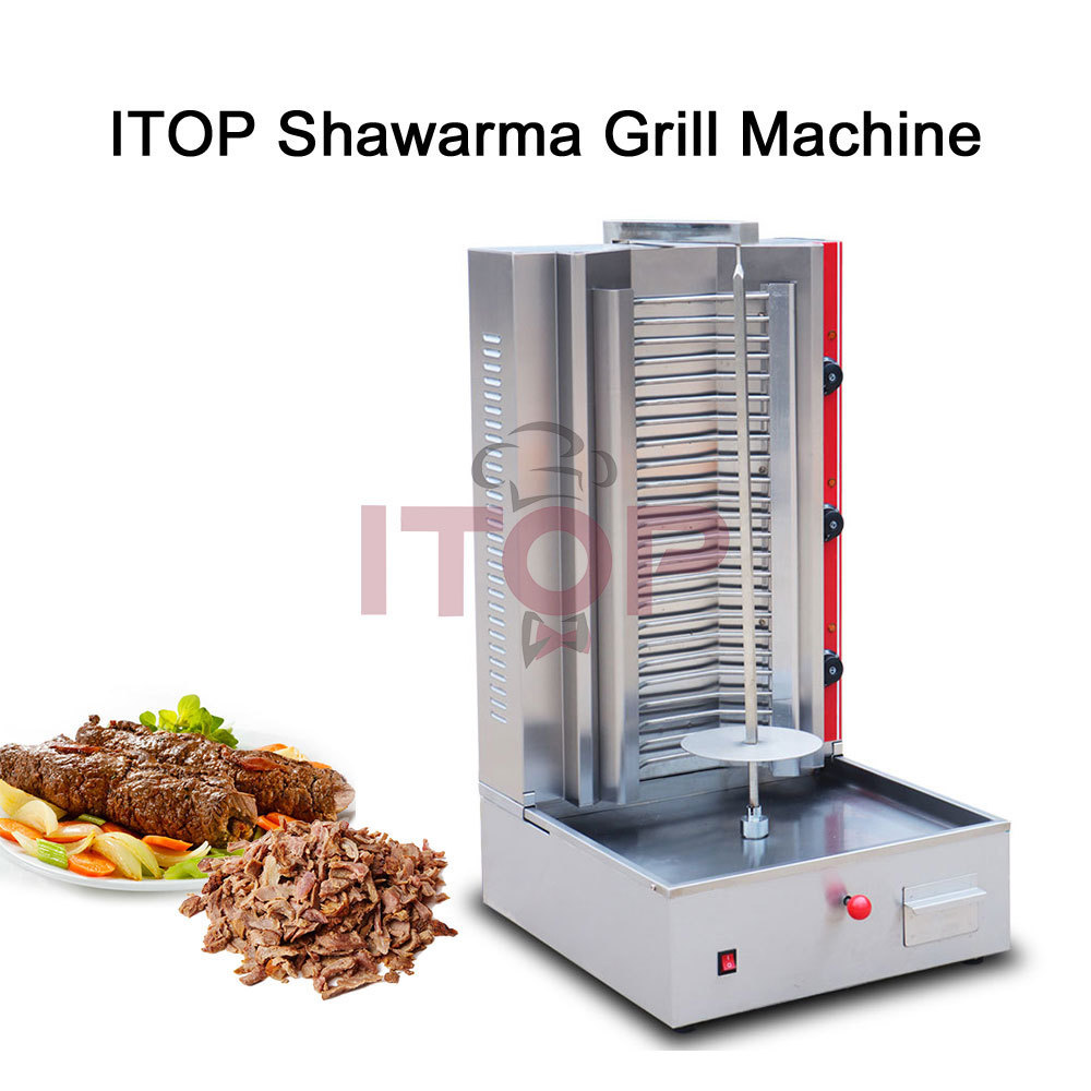 Factory Price Electric 5200W Meat Small Auto Kebab Skewer Machine Meat Dicing  Skewer Doner Souvlaki Machine