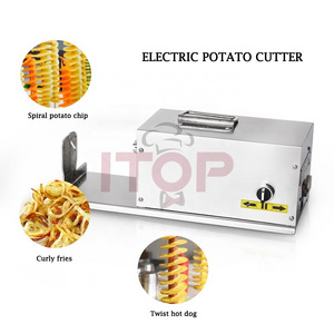 Electric Tornado Potato slicer tower chips machine Spiral Potato Slicer Twist potato chips cutter