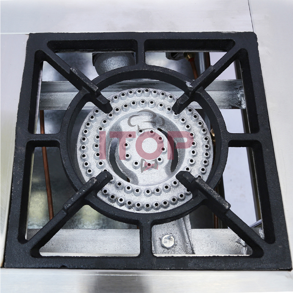 best sale 6 head gas stove burner Free Standing Assembled 6 burners Gas Cooking Stove Range