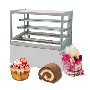 Table Cake Cabinet Freezer Display Door Refrigerator Cake Display Case Hotel Food Cabinet Convenient Shop Freezer Case Showcase