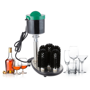 Electric Cup Washer 5 Heads Glasses Bar Restaurant Cafe Glass Edge Polishing Machine 240V Bottle Glass Cleaner Wine Cup Washer