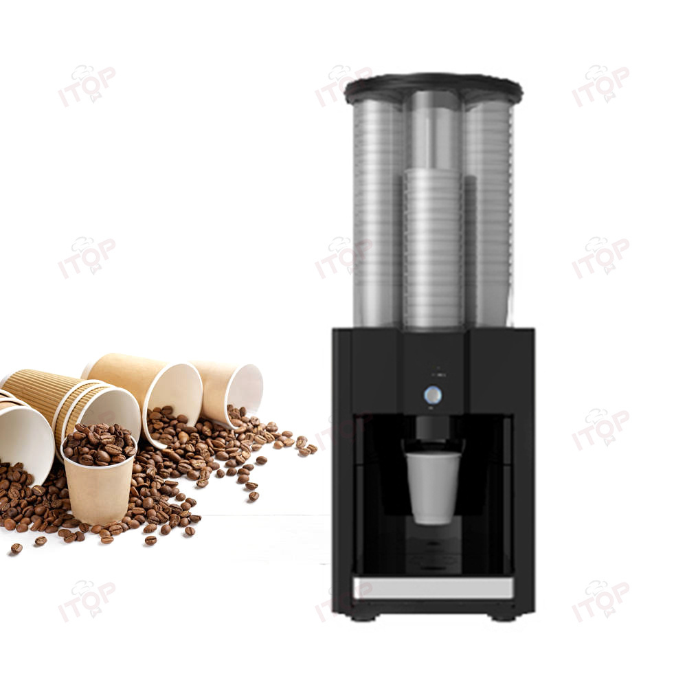 Countertop Party Plastic Beverage Coffee Cup Vending Machine Disposable Cup Dispenser