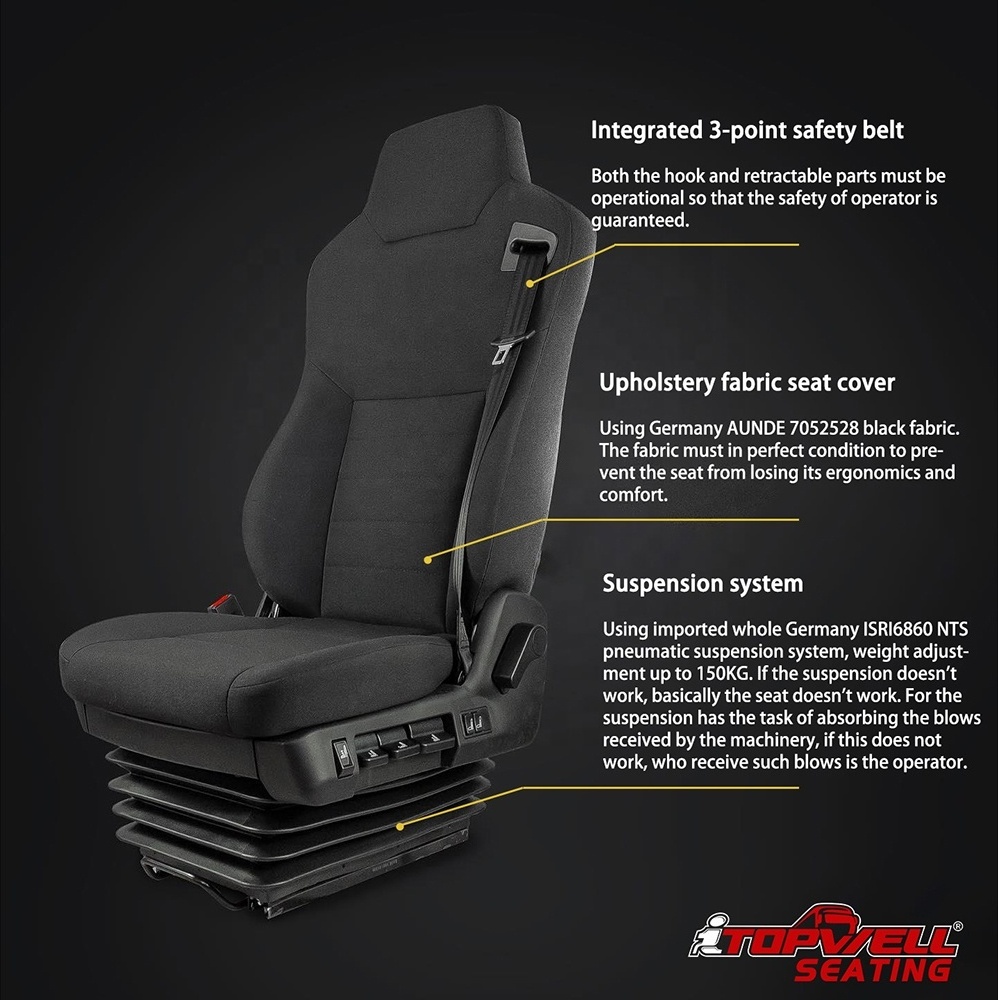 Factory Supply Luxury Pneumatic Suspension Seat High Back NTS Design Latest Modified Car Seats