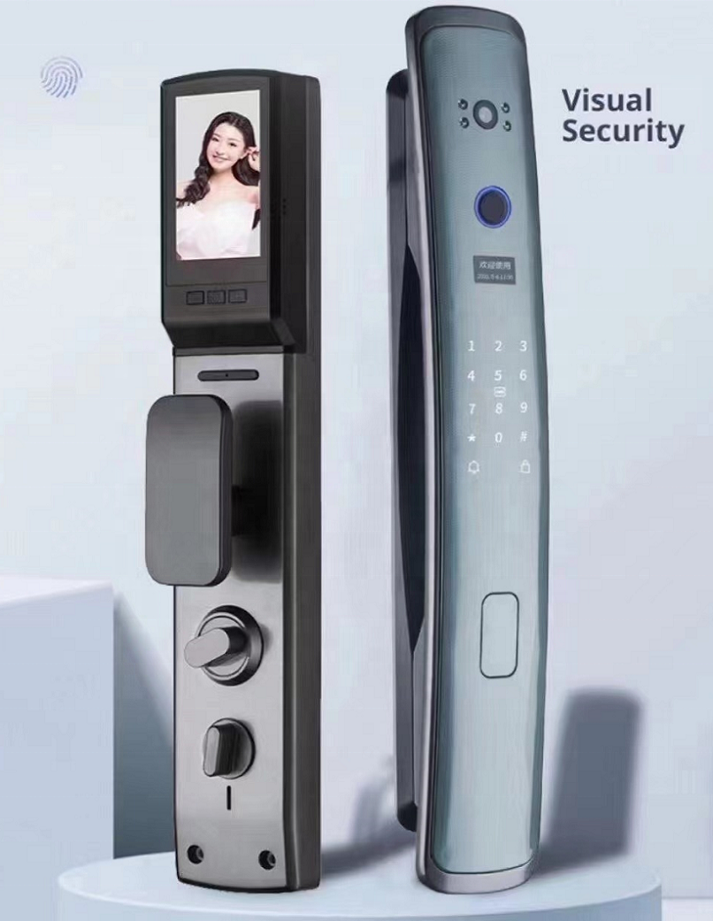 Cat Eye Door Lock Camera Security Auto Tuya Wifi Smart Automatic Motolock Code Card Fingerprint Lock