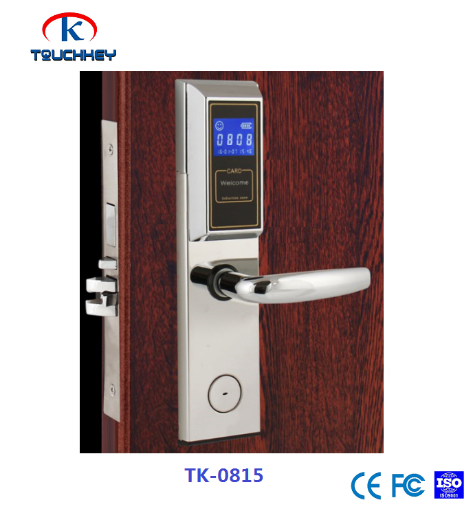 Touchkey Electric RFID Proximity Card Hotel Door Lock with LCD screen display