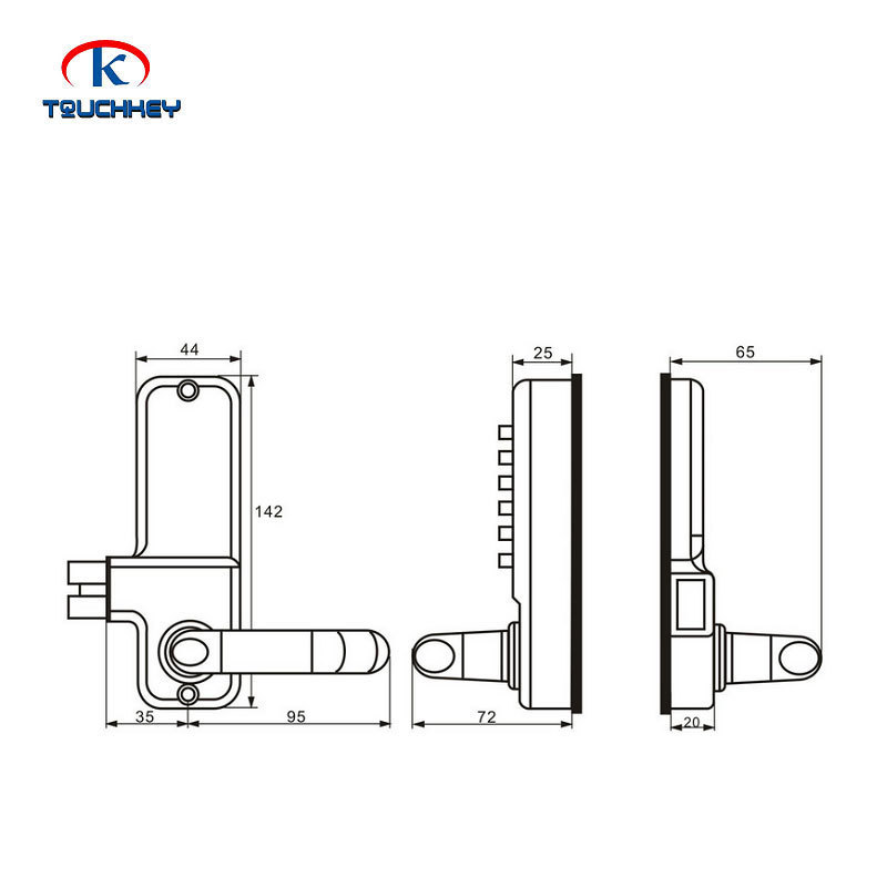 Machinery push button keypad code lock security keyless glass door code lock