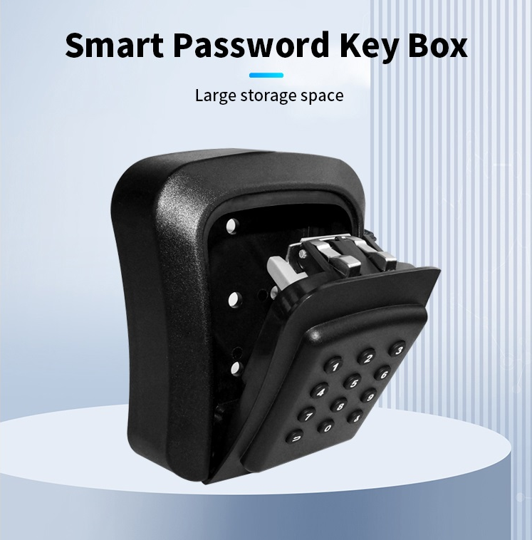 Tuya TTlock zinc alloy IP65 digital password storage lockbox outdoor wall keyless smart key box for keys