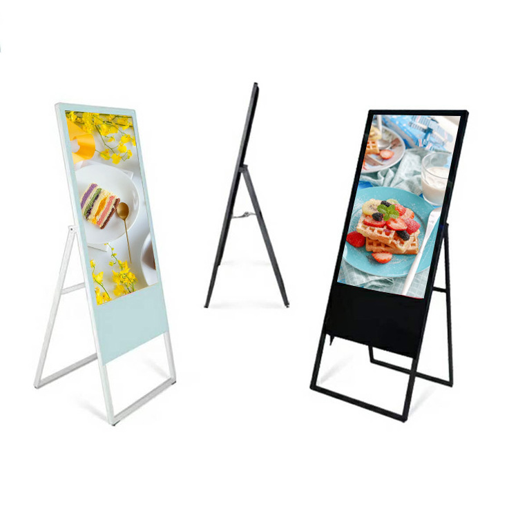 manufacturer floor stand 43 inch portable lcd display screen digital signage