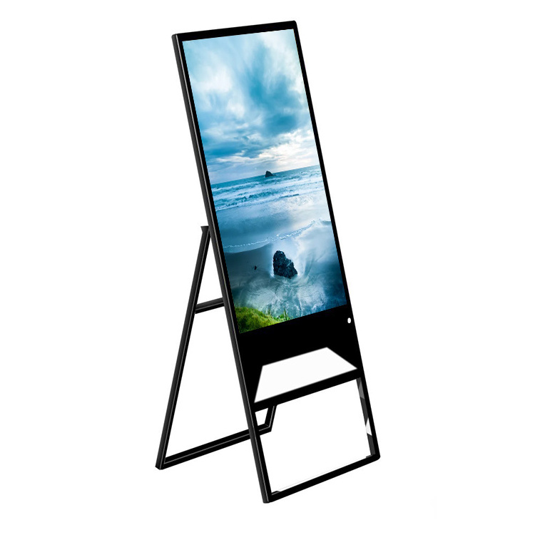 manufacturer floor stand 43 inch portable lcd display screen digital signage