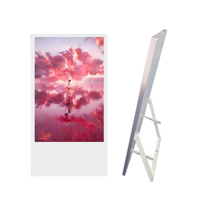 manufacturer floor stand 43 inch portable lcd display screen digital signage