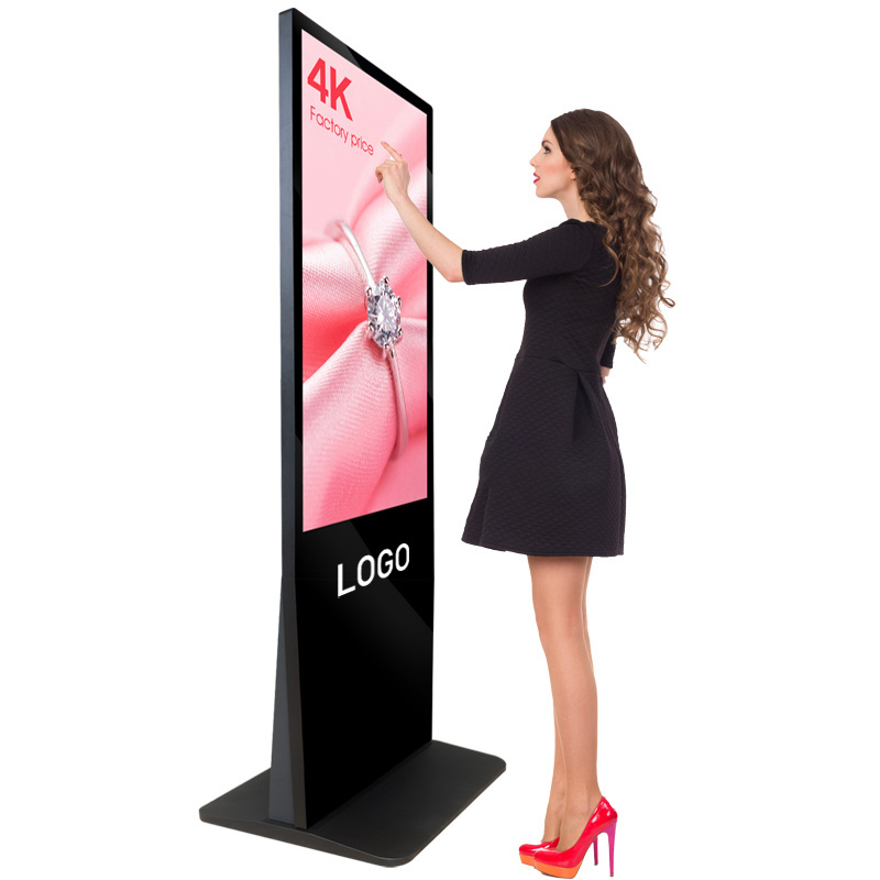 43 49 55 65 inch free standing android digital signage touch screen kiosk with camera