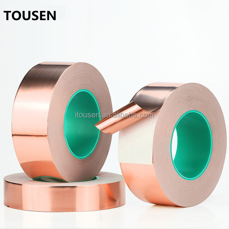 customized thickness width Adhesive copper foil tape Conductive Pure Copper Tape for LCD monitors EMI shielding copper foil tape