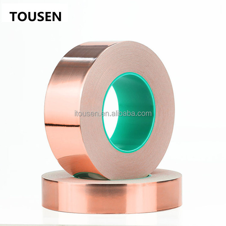 customized thickness width Adhesive copper foil tape Conductive Pure Copper Tape for LCD monitors EMI shielding copper foil tape