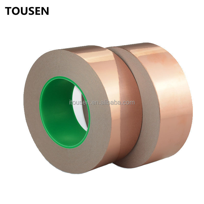 customized thickness width Adhesive copper foil tape Conductive Pure Copper Tape for LCD monitors EMI shielding copper foil tape