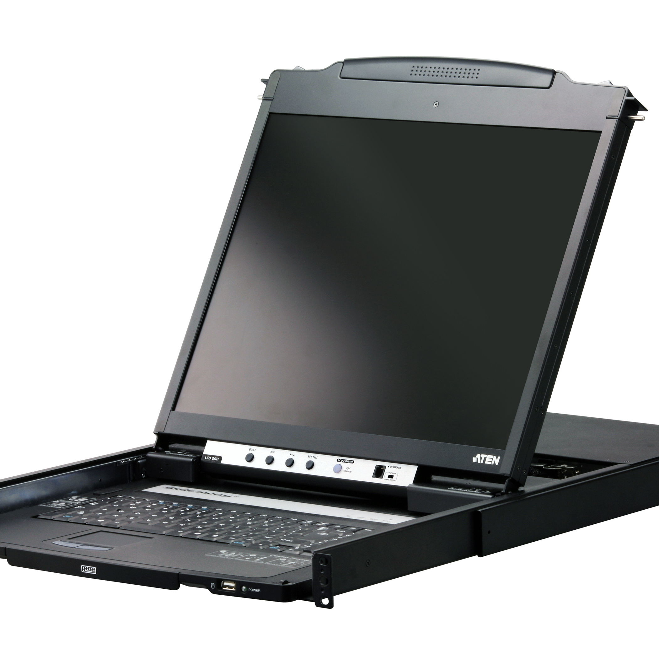 ATEN 19-inch dual-rail LCD console with USB and PS/2 compatibility KVM Switch CL5800N CL5808N