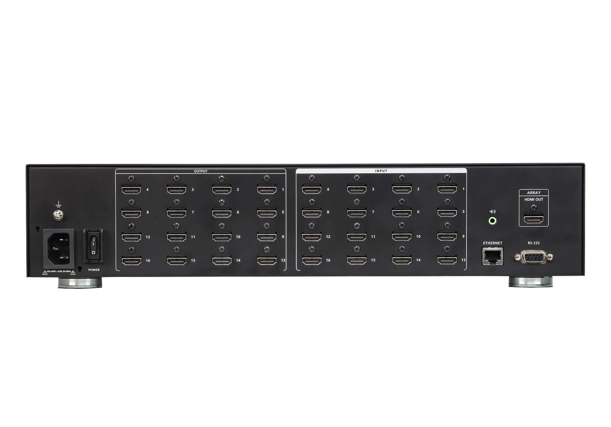 ATEN 16 x 16 HDMI Matrix Switch with Scaler  VM51616H Connects any of 16 HDMI sources to any of to 16 HDMI displays