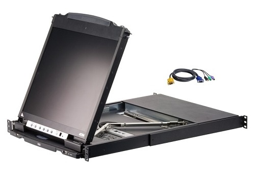 ATEN 19-inch dual-rail LCD console with USB and PS/2 compatibility KVM Switch CL5800N CL5808N