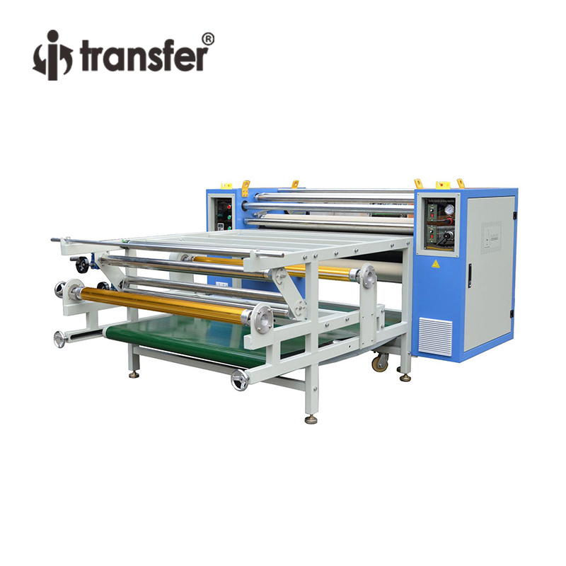 1.7m Multi-function Mini  Sublimation Transfer Textile Roll Fabric Rotary Printing Drum Calender Roller Heat Press Machine