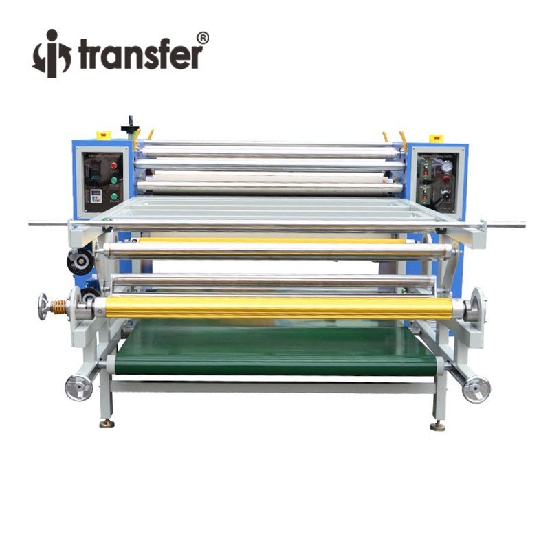 1.7m Multi-function Mini  Sublimation Transfer Textile Roll Fabric Rotary Printing Drum Calender Roller Heat Press Machine