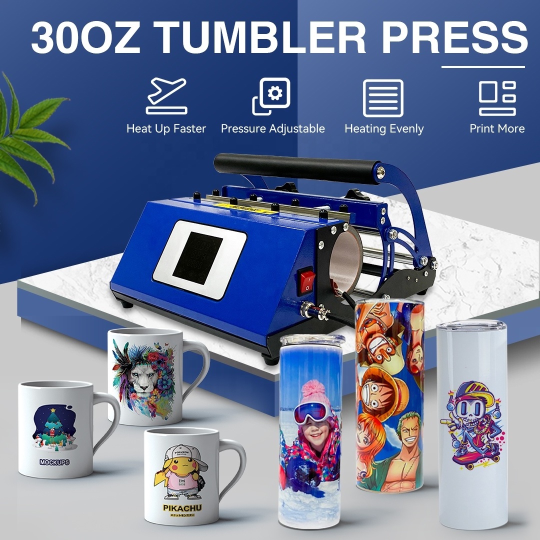 30oz Tumbler Heat Press Machine Straight Skinny Tumblers Sublimation Mugs Cups Printing Machines