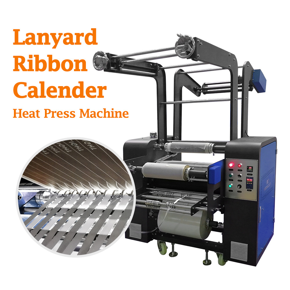 2019 Vision High quality sublimation lanyard Ribbon Calender heat press printing machine