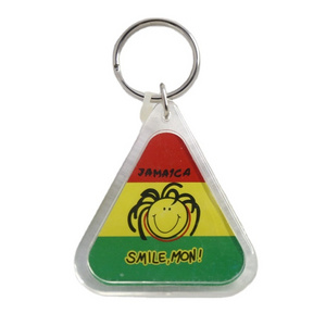 Travelpro Customized One Piece Acrylic Keychain Personalized key Chain with Jamaica style picture Keyring Accessories Souvenirs