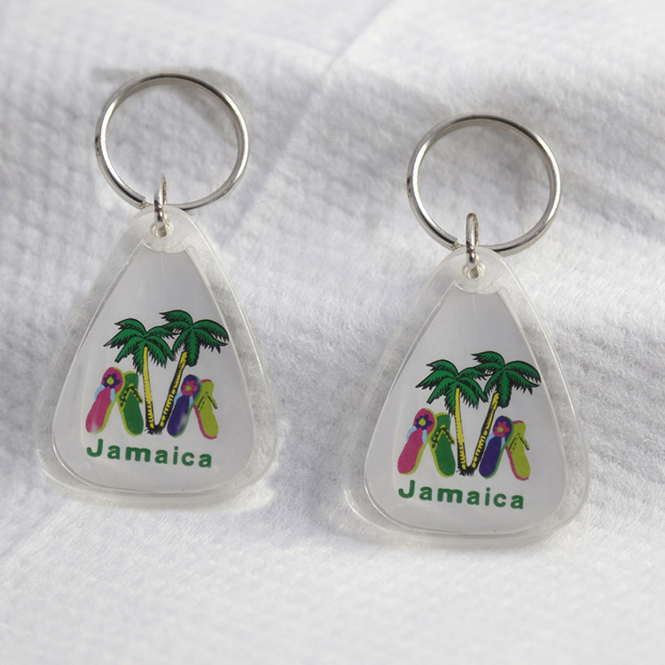 Travelpro Customized One Piece Acrylic Keychain Personalized key Chain with Jamaica style picture Keyring Accessories Souvenirs