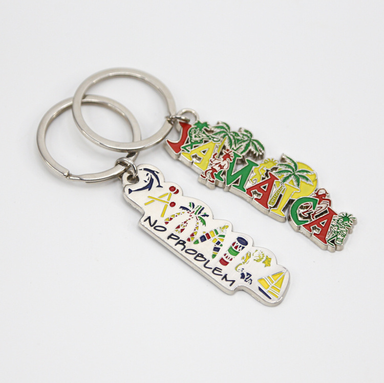 Travelpro Metal Souvenir Keychain for Tourism Destinations Like Jamaica Panama Havana Aruba Bahamas Spain Rome Custom One Piece