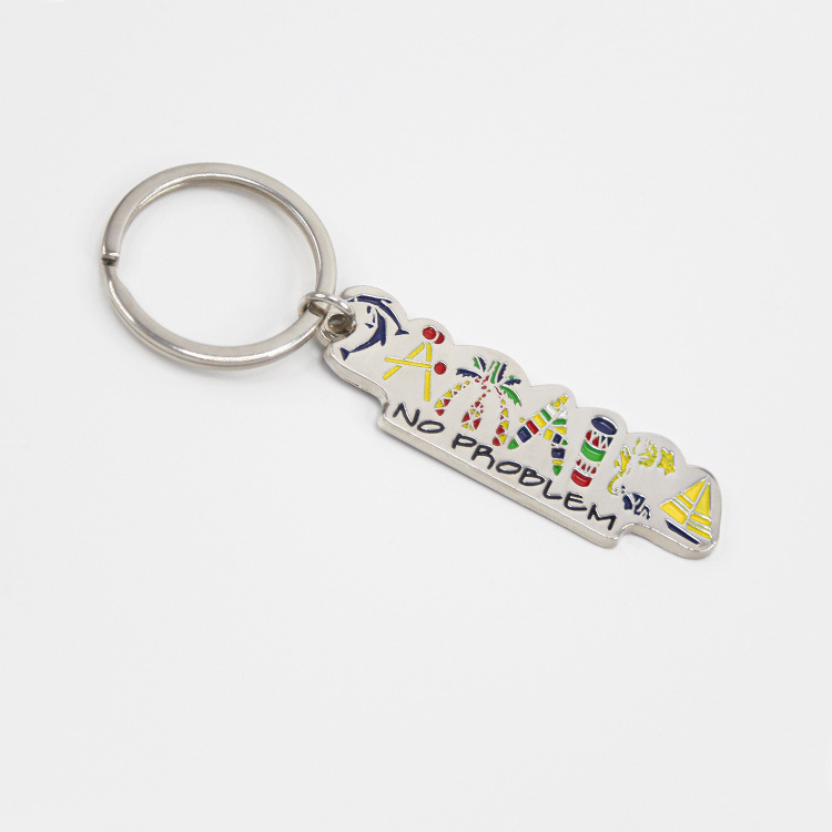 Travelpro Metal Souvenir Keychain for Tourism Destinations Like Jamaica Panama Havana Aruba Bahamas Spain Rome Custom One Piece