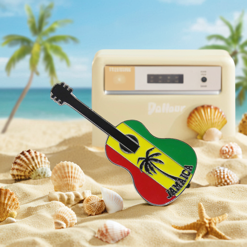 Travelpro Quality Custom Metal Souvenir Fridge Magnet with Personalized Logo and Cute Guitar Design for Tourist Destination