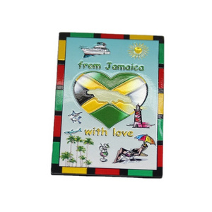 Travelpro Foil Fridge Magnet Personalized Jamaica Style Cool Square Fridge Magnet Customised Refrigerator for Tourist Souvenirs