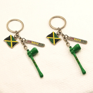 Travelpro Custom Jamaica Style 3D Charm Zinc Alloy One Piece Metal Keychain Tourist  souvenir key chain