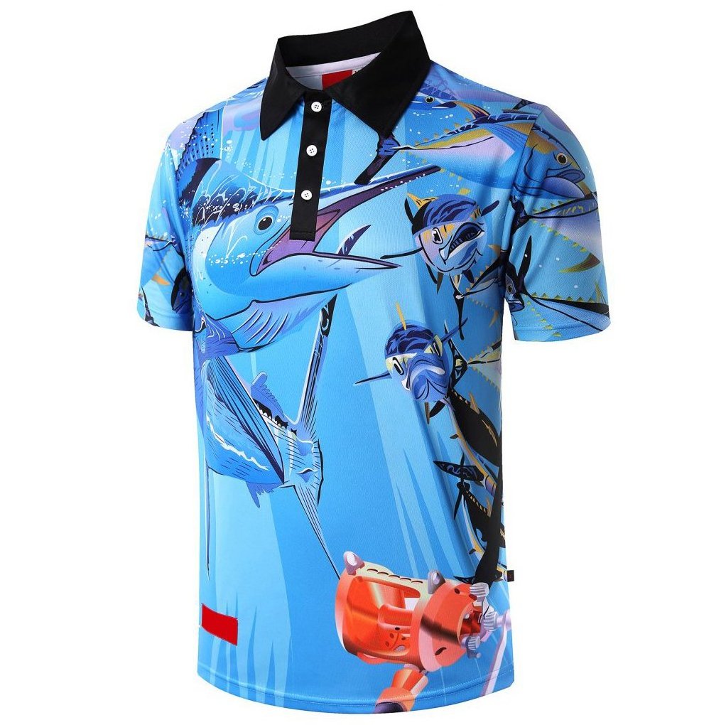 Polo shirts Custom Logo Men's long sleeve Fishing Polo Shirt blank jerseys Long Sleeve T Shirt With Outdoor Wear Fishing jersey