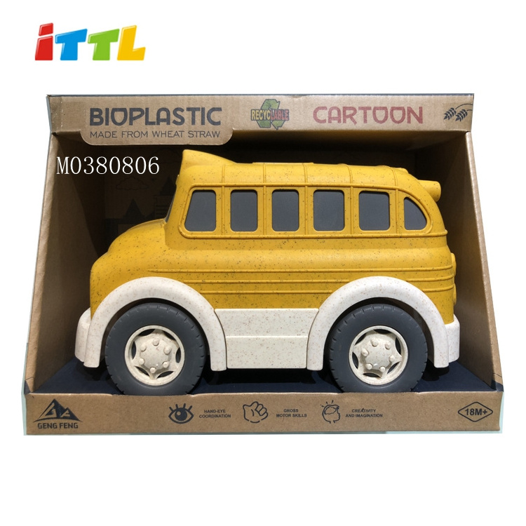 1:32 scale friction toy bus music and light function plastic kids electric bus